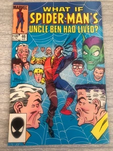 WHAT IF? #46 1984 Marvel Ron Frenz Cover Art Spider-man Uncle Ben VG+ FREE SHIPP - Picture 1 of 9