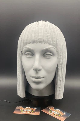 Soporte para auriculares Cher Bust - Soporte para auriculares Goddess of Pop - Busto pintable regalo Foto 1 de 4