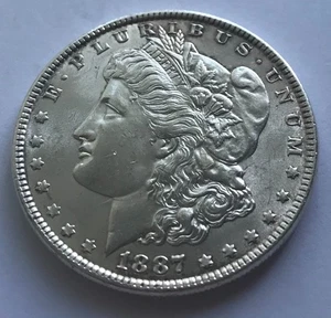 1887 USA Silber Morgan Dollar Philadelphia Mint - Superb High Grade #1 - Bild 1 von 2