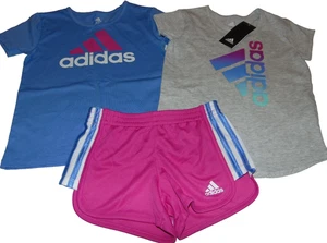 ~Neu mit Etikett Mädchen Adidas 3-teiliges Outfit Set! Größe 4T super süß FS:)~ - Bild 1 von 2