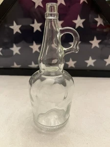 Kleine Klarglas Kruzifix Flasche mit Griff Deko Öl Essig Sirup - Bild 1 von 4