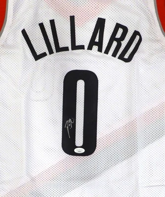 Portland Trail Blazers Damian Lillard Autographed White Jersey JSA #UU98910 - Image 1 of 4