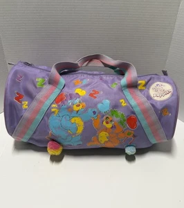 Vintage 80er Jahre Popples lila Reisetasche Sporttasche Reißverschluss Kinder Kids - Bild 1 von 11