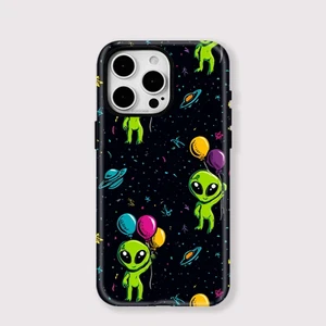Niedliche Alien UFO Cartoon Galaxy robuste MagSafe Hülle iPhone 17 16 15 14 13 12 11 - Bild 1 von 7