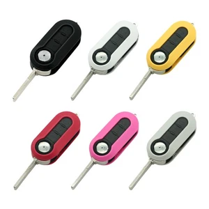 Replacement Shell Case fit for FIAT 500 Bravo Panda 3 Button Flip Remote Key Fob - Picture 1 of 19