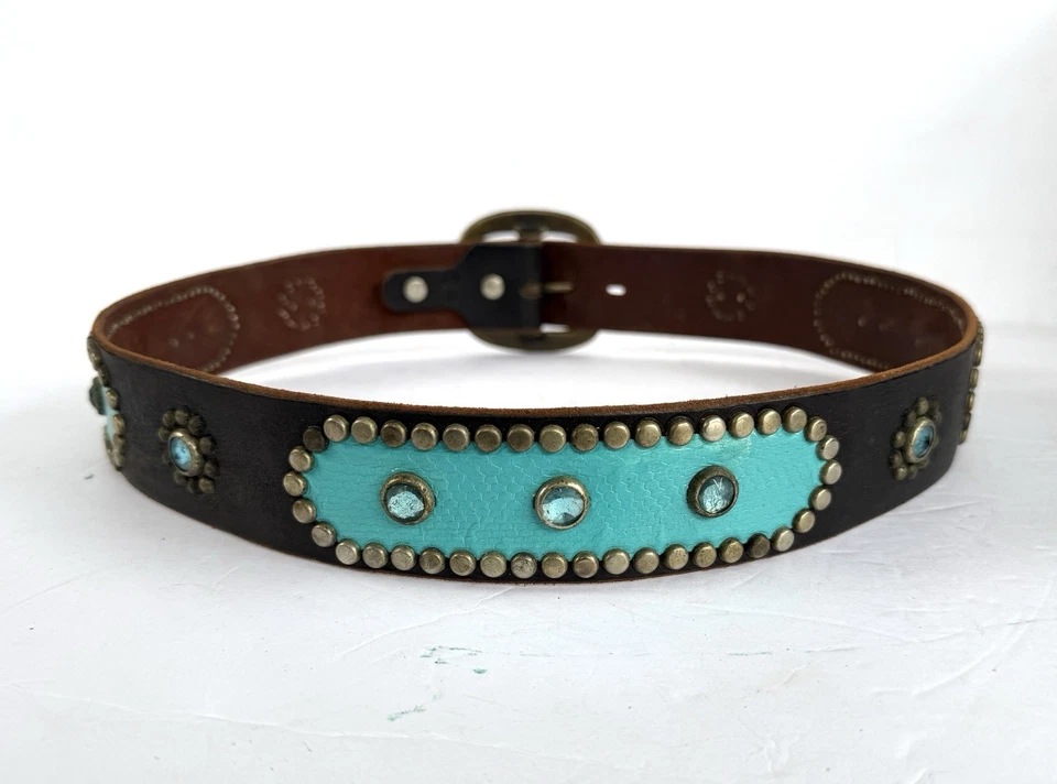 HTC Hollywood Trading Co без штампа черный ремень змеиная кожа около 1999-2000 маленький 33 - Изображение 1 из 4