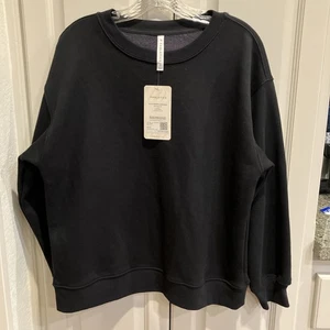 Sudadera Fabletics Eco Go-To Cuello Redondo Mujer Pequeña Negra Suave! - Imagen 1 de 6