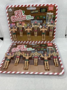 NPW Elf Buddies Drink Markers Wine Glass Charms 2 Sets of 6 Drinking NIP 12 - Picture 1 of 7