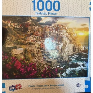 Sure Lox 1000 Piece Jigsaw Puzzle "Manarola at Sunset" Fantastic Photos Kidcore - Picture 1 of 2