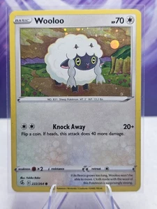 Wooloo 222/264 Fusion Strike Holo Swirl Common Pokémon Card 2021  SWIRL - Picture 1 of 3
