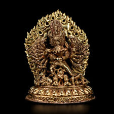5" Nepal old Tibet copper bronze Shah Dynasty Yamantaka 18th Buddha statue