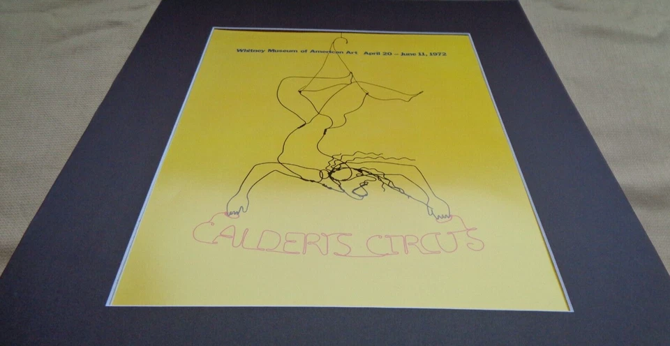 Póster amarillo rojo de la exposición del Museo de Arte Whitney de Calder Circus Acróbata Swinger Foto 1 de 4