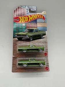 2 HOT WHEELS TRUCK SERIES 1/5 '65 FORD RANCHERO PAIR - Picture 1 of 3