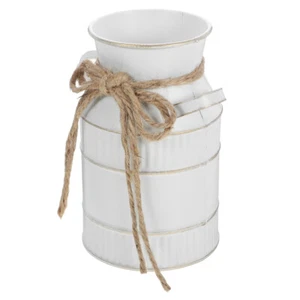 Metal Flower Bucket Large Vases for Flowers Office Container Bottle Farmhouse - Picture 1 of 12