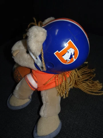 Vintage 1983 Denver Broncos NFL Huddles Mascot Plush Tudor Games Collectible Toy Cover