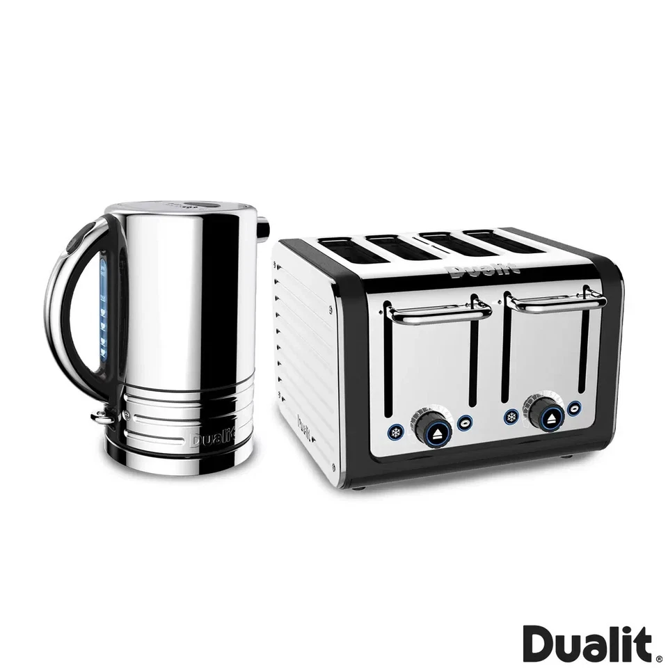 Dualit Architect 1.5L Kettle and 4 Slice Toaster Set Matt Black