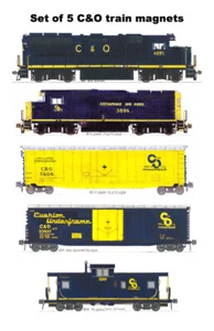 5 imanes de tren de carga Chesapeake y Ohio Andy Fletcher - Imagen 1 de 1
