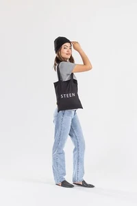 STEEN Luxus Bambus Einkaufstasche - Schwarz - Bild 1 von 2