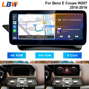 Android Car 10.25'' GPS Stereo 4G+64G Video Player For Benz E Coupe W207 2010-16 - Imagen 1 de 12