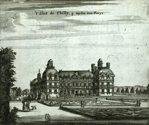 CHÂTEAU DE CHILLY-MAZARIN, Gravure estampe illustration de Van Meurs 1666 - Bild 1 von 2