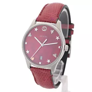 GUCCI G Timeless Red Mother Of Pearl 36mm Damenuhr - Bild 1 von 9