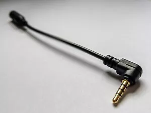 TRS 3.5mm PC Laptop Female Plug to TRRS Male Adapter Audio Cable - Speaker / Mic - Picture 1 of 3