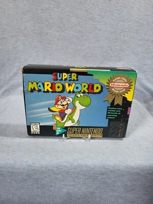 Super Mario World Player's Choice (Super Nintendo SNES) Complete In Box CIB - Image 1 of 4