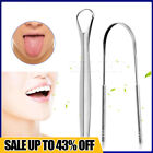 Stainless Steel Tongue Tounge Cleaner Scraper Dental Care Hygiene Oral Mouth UK