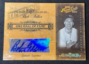 Bob Feller /5 Auto (2004) Playoff Prime Cuts 1962 Hall Of Fame Century TL-6 - Picture 1 of 2