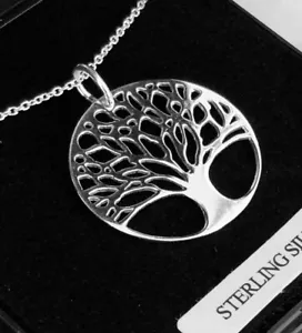 Sterling Silver Tree Of Life Necklace UK Supplier Free Box - Picture 1 of 2