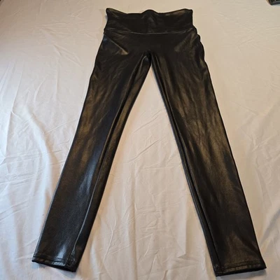 NWT Spanx Women's Faux Leather Leggings - Black, Large - Style 2437 - Image 1 of 4
