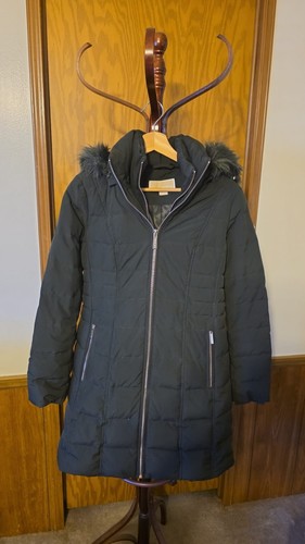 Cappotto donna Michael Michael Kors verde oliva muschio doppio strato piumino XS