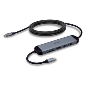 LINDY 43326 DST-Micro 140 USB C Stacja dokująca do laptopa Micro z ładowaniem USB PD 1,4 m - Zdjęcie 1 z 5