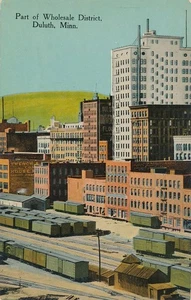 DULUTH MN - Großhandelsbezirk Postkarte - Bild 1 von 2
