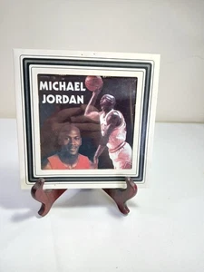 VINTAGE 1980'S CARNIVAL FAIR GAME PRIZE MICHAEL JORDAN PICTURE 8X8 CHICAGO BULLS - Picture 1 of 10