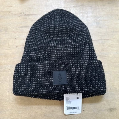 NWT Free People Knit Beanie Hat One Size Black Reflective - Image 1 of 4