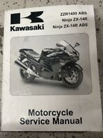 2006 2007 Kawasaki Ninja ZX-14 ZZR1400 ABS motorcycle service manual in binder