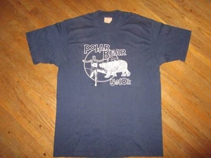 vtg 80s 1987 POLAR BEAR 5K 10K T SHIRT Running Race Single Stitch - Imagen 1 de 4