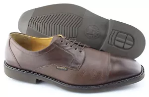 P - Oxford da uomo MEPHISTO 'Melchior' in pelle marrone con punta a cappuccio taglia US 12 EUR 11,5 - Foto 1 di 6