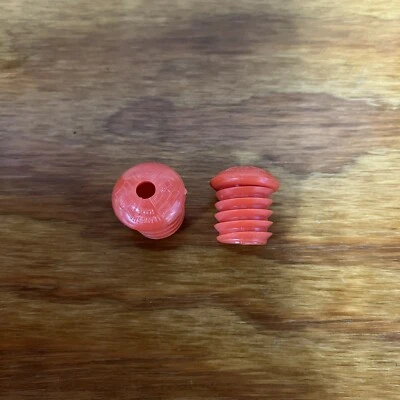 BICYCLE HANDLE BAR TAPE PLUGS FITS SCHWINN ORANGE NOS MINT - Image 1 of 4