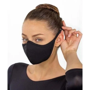 2 X COTTON FACE COVERING FACE MASK ONE STRAP EAR SAVER MADE IN UK PPE COTTON - Picture 1 of 5