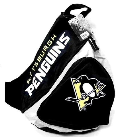Pittsburgh Penguins NHL Sling Book Bag Camera Case Back Pack School Slingshot Cover