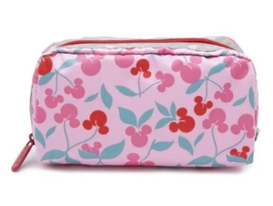 Mickey & Friends Cherry G789 LeSportsac Rectangular Cosmetic Makeup Bag Pouch - Picture 1 of 8