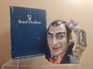 ROYAL DOULTON “COUNT DRACULA” D7053 LARGE CHARACTER JUG RARE CERT AND BOXED - Picture 1 of 13