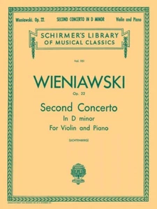 Second Concerto in D Minor Op 22 Schirmer Score and Parts Violin Solo 050257140 - Picture 1 of 1