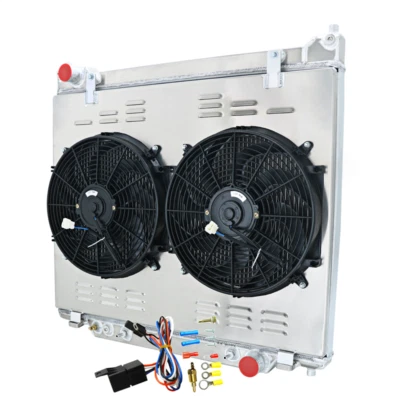 For 1995-1997 96 Ford F-250 F-350 7.3L Powerstroke V8 3 ROW Radiator+Shroud Fan. Foto 1 de 4