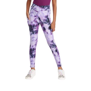 Girls V Waist Pocket Leggings Art Class Purple Space Tie Dye Size XL - Picture 1 of 5