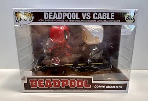 Funko Pop! Deadpool Comic Moments #318 Deadpool Vs Cable Bobble-Heads (Vaulted) - Picture 1 of 5