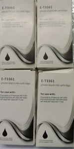 4 Photo Blacks Non OEM XL Compatible Cartridges photo Black T3361 (33xl) - Picture 1 of 1