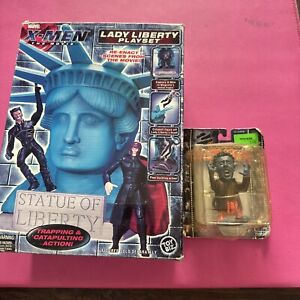 MARVEL X-MEN the Movie - Lady Liberty action Playset - sealed (2000) NIB w twist